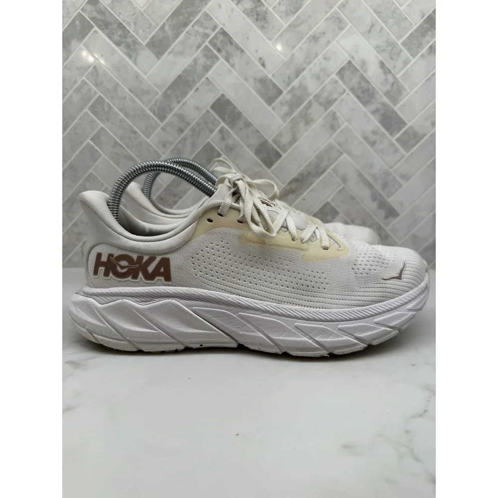 Hoka One One Arahi 7 Running Shoes Women Size 8.5 B 8.5B White Athletic Sneakers